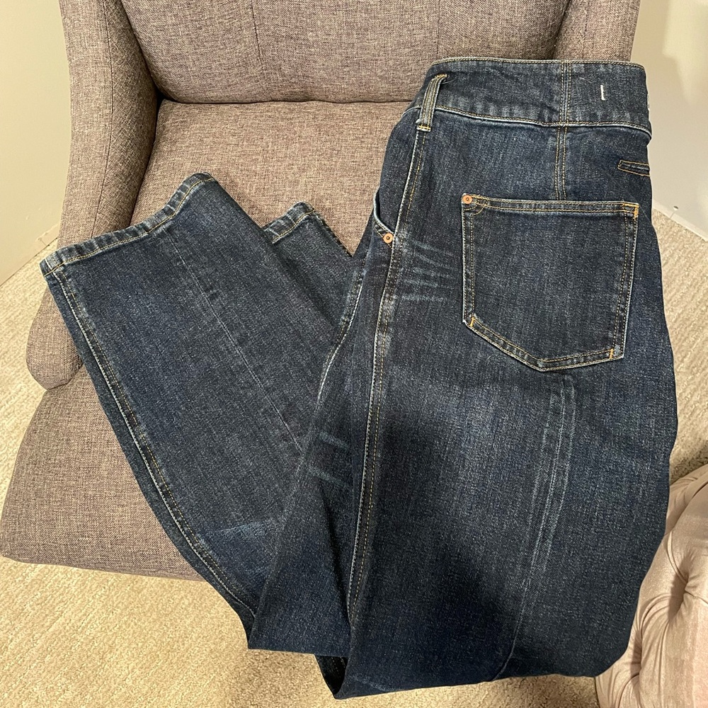 Pilcro Belted Ultra High-Rise Slim Straight Jeans